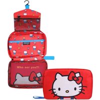 Kawaii Hello Kitty Cartoon Folding Bag Travel Storage Bag Portable Toiletries Bag Sanrio Gift Toy for Girlcapacity
