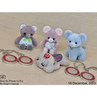 Original Kenelephant Gashapon Cute Anime Capsule Toys Jed's Vintage Toy Store P3 Flocking Bear Kawaii Miniature Figure Gift