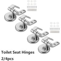 2/4pcs Toilet Seat Hinges Universal Seat Top Fix Hinge Stainless Steel Replacement Toilet Seat Parts Mounting Connector Attachme