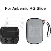 Portable Carrying Case For Anbernic RG Slide Tempered Glass Screen Protector Hand Bag Protective Shell Storage Bag For RG Slide