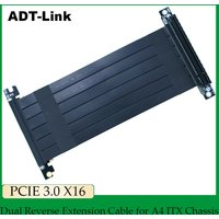 ADT-Link PCI-E x16 3.0 Double Reverse Graphics Card Extension Cable Compatible with A4 ITX Chassis GTX1080ti RTX2080ti