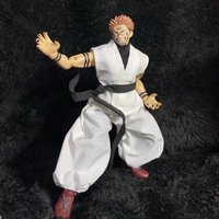 Jujutsu Kaisen SHF Ryomen Sukuna Martial Arts Costume Anime Action Figure Cloth Clothes Battle Suit Applicable To 1/12 Model Toy