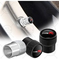 Car Decor 4Pcs Type R Typer Logo Car Wheel Tire Valve Caps Stem Caps Dust Proof Covers For Honda Odyssey Accord Civic CRV Jazz