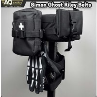 AQzxdc Simon Ghost Riley Full Set Of Tactical Belts Ghost Call Of Duty Cos Night Raid Ghost Waist Belt Props Wargame Equipment
