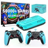 128GB Wireless Gamepad S905 Retro Gaming Console Pre-loaded with 50,000+ Games HDMI Supports 40+ Classic Emulators For PS1