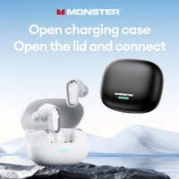 Monster MQT52 Bluetooth 5.4 Wireless Earphones 24H Long Battery Life Stereo Headphones Low Latency Gaming Dual Mode Headset Gift