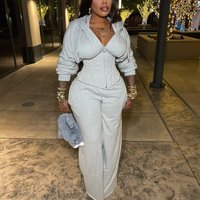 Streetwear Casual Tracksuit Woman Two Piece Set Sporty Zipper Hooded Lace-up Bandage Corset Jacket and Sweatpants Matching Sets