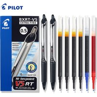 Pilot BXRT-V5 Retractable Gel Pen,0.5mm Black/Red/Blue Fine Point Smooth Writing&Smudge-Free Rollerball Pens Useful Stationery