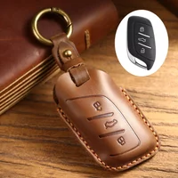 Luxury Leather Car Key Case Cover Fob Shell for MG4 MG5 MG6 MG ZS EV HS EHS ZX GT Roewe RX3 RX8 ERX5 RX5 I6 I5 Accessories
