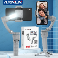 3-Axis Handheld Gimbal Stabilizer with Zoom Function Fill Light Image Stabilization for Smartphones Supports Face Tracking
