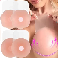 2/4PCS Women Lift Up Invisible Reusable Self Adhesive Silicone Breast Lift Nipple Cover Chest Paste Push Up Party Dress Bras