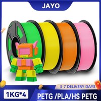 JAYO 4Rolls 3D PLA/ PETG/ High Speed Matte PETG Printer Filament 1.75mm 3D Printer Filament 5.5KG Neatly Wound PETG for 3D