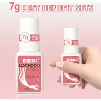 1Bottle Quick Dry Nail Glue 7/8g False Super-Strong Nail &Nail Rhinestones Glue With Brush Professional Acrylic Manicure Glue #*