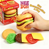 In Stock Schylling NeeDoh Burger Squishy Fidget Toy, Calms Mood, Offers Sensory Relief & Eases Anxiety, Non-toxic and Safe