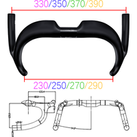 2024 BALUGOE Carbon fiber Track Cycling Handle Road Bicycle Handlebar TT Fixed gear Bike Handlebar UD Matt 31.8MM sports UCI