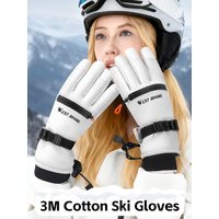 AliExpress West Biking WEST BIKING Winter Ski Gloves Outdoor Thermal Touchscreen Gloves Sports Cycling Running Skiing Men Women Waterproof Warm Gloves