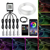 5 in 1 Car Interior Decorative LED Fiber Optic Neon Wire Strip Light Guide Extension Accessories For Ambient lighting Equipment