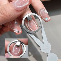 Black Hole Shape Cat Eye Nail Art Magnet Suck Hollow Cat Eye Effect Magnet Ring for Magnetic Gel Nail Polish DIY Manicure Tools