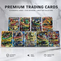 Anime PTCG Collectible Cards 9-Piece Mega Rayquaza Blastoise Evolution Holo Foil Rare Japanese Vintage Collectible Cards