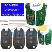 Jingxin ID46/4A PCF7941/7945 CHIP Kluczyk samochodowy FCC:5FA010 Do Peugeot Peugeot 308 508 5008 Citroen Jumpy 2017 C4-Cactus C-Elysee Opel