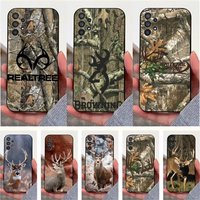 Deer Hunting Camos Case For Samsung S10,Plus,S9,S22,S25,Ultra,S24,S21,S20,S23,FE,Lite,Soft Silicone Black