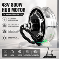 48V 800W Rear Hub Motor for Kugoo M4 M4 Pro Electric Scooter 10 Inch Drive Wheel with Disc Brake Replacement Part