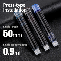 Hero Brand 10/50pcs Non-Carbon Ink Cartridges Refills 2.6mm/3.4mm Black Blue Fountain Pen Consumables School Office Supplies