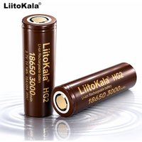 LiitoKala 18650 Rechargeable Battery, 3.7V Lithium Battery, 3000mAh HG2, Suitable for Drones and Remote Control Devices.