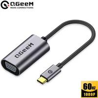 Câble qgeem USB C vers VGA câble adaptateur VGA usb3.1 type C vers femelle pour MacBook Pro Lenovo xiaomi tablette pc portable chromebook PC portable accessoires Huawei mate 30 p30 Samsung S23 s22
