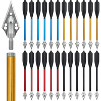 Archery Equipment Short Aluminium Arrow Compound Bow Hunting Accessories for Outdoor Sports