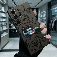 Offroad Car Topo Map Shockproof Soft TPU Back Case For Samsung S22 S23 S24 S25 S26 Ultra A16 A35 A55 Anti Drop Cover
