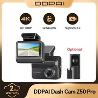 DDPAI Z50 Pro 4K Auto-Dashcam Dual-Kanal DVR 3'' IPS-Bildschirm Eingebautes GPS WLAN ADAS Nachtsicht 24H Parküberwachung
