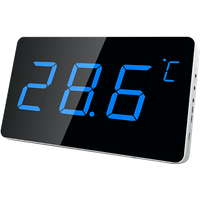 Digital LED Thermometer Temperature Sensor Temperature Meter Industrial/Home Weather Station with Alarm for Sauna Bathroom Pool
