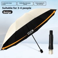 Extra Large Thickened Reinforced 150cm 152cm Super Size Twelve Bones Lightweight Fishing Umbrella Resistant Sunshade
