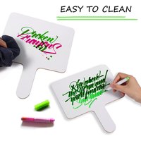 10PCS Antwort Bord Handheld Student Kinder Whiteboards Weiß Doppelseitige Kleine Spiel Requisiten Melamin Wiederverwendbare Whiteboard Kind Kinder