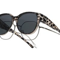 Fashion UV Protection Driving Sunglasses Round Frame Retro Fit Over Sunglasses Y2K Black Shades for Women Men