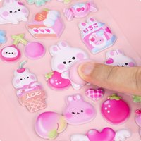2 pcs/lot Creative Animals Party Soft Puffy 3D Stickers Scrapbooking Diy Journal Stationery Sticker Deco School Office Supplies