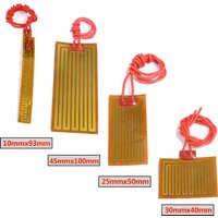 Customerized Polyimide Heater PI Film Plate 10-100mm 5V 12V 24V Eeletric Heated Panel Pad Mat Adhesive For Oil Tank Defrosting