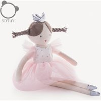 34cm Pink Ballet Girl Doll with Princess Crown High Quality Stuffed Toy for Babies and Children Companion Sleeping Mate Color