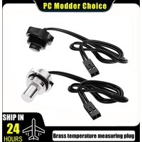 FREEZEMOD Temperature Measuring Plug Fitting For Water Cooling Reservoir 3950 G1/4 Temp. Sensor 10K Waterproof DuPont Terminal