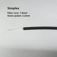 POF Plastic Optical Fiber, PMMA, Cable Core 1.0mm, Outer Jacket 2.2mm, Fiber Simplex, Duplex,10 Metres