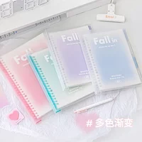 Notebook A5/B5 Loose Leaf Journal Binder Transparent Gradient Color Cover Scrapbook Diary School Student Supplies Back To School