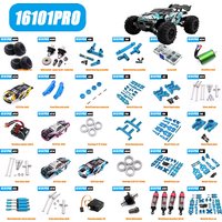 SCY 16101 16102 16103 16201 PRO RC Car, 1:16 4WD Brushless Remote Control Car Blue Upgraded Version with Metal Parts