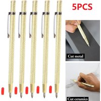 1/5Pcs Metal Tile Cutting Pen Carbide Tip Scriber Pen Marking Engraving Pen For Ceramic Wood Carving Metal Plate Glass Marker
