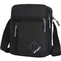 Menโs Crossbody Shoulder Bag, Lightweight Casual Sling Bag with Multi Zipper Pockets for Travel, Work, Daily Use