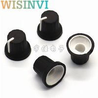 10 Pieces Rubber Half Shaft Knob Diameter 16mm Height 14mm Soft Rubber Knob 180 Degree D-Shaped Inner Hole 6mm