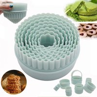 8 / Set Plastic Molds Cake Circle Cookie Cutter Scone Cookie Cutter Plastic Cookie Press Edge Fudge Cutter Reusable Cookie Tools