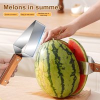 2 in1 Watermelon Slicers Labor-Saving Fruit Cutter with Bottle Opener Stainless Steel Fruit Slicers Novel Kitchen Accessories