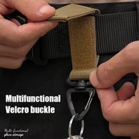 3/6/9/12PCS Nylon Tactical Carabiner Clips - Heavy Duty Buckle Strap For Camping Hanging & Keychain