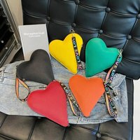 PU Coin Purse Trendy Female Bag Women Wallets New Heart-shaped Bag Zipper Purse Wrist Clutch Storage Portable Bag Fashion